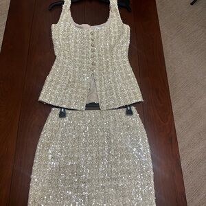 NEW - Gianni Bini sequin aline skirt & blouse